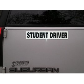 Student Driver Magnetic Vehicle Car Sign Reflective Magnet Safety Silver