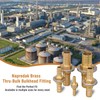 Napredak 1/2 inch Brass Hose Barb Bulkhead Fitting for Water