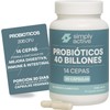 SIMPLY ACTIVE Probioticos 40 Billones CFU | Probióticos 14 Cepas
