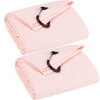 VIVIDLY 2 Pack Tri-fold Golf Towels, Premium Microfiber Fabric Waffle