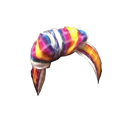 Short Headwrap Scarf Hair Tie Turban Fabric Hand Woven 100% Natural Cotton Breathable Open Net Weave Rainbow Stripes