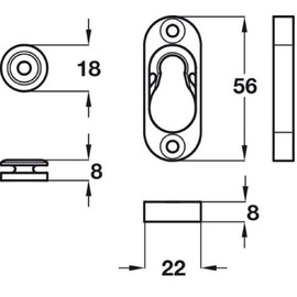 Button Fix Type 1 Flush Bracket Marker Guide Kit Connecting Panel to Panel x20