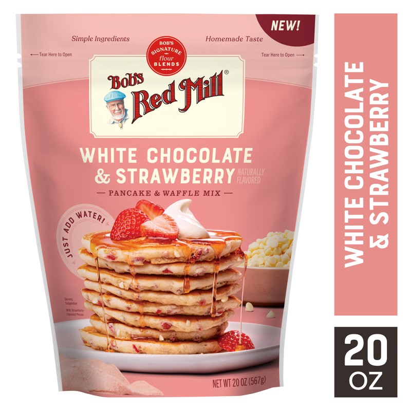 Bob’s Red Mill White Chocolate & Strawberry Pancake/Waffle Mix, 20