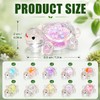 ElvenJoy 20Pcs Mini Turtles with Glitter and Glow Effect, Transparent