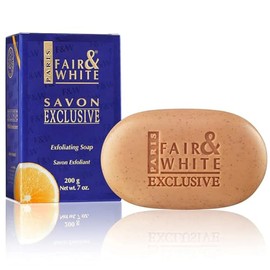 FAIR & WHITE | Jabón Exfoliante despigmentante | Tratamiento Limpiador Aclarante de Manchas o Zonas Oscurecidas | Con Vitamina C y Manteca de Karité | Barra 200gr