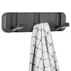 flintronic Wall Mounted Floating Rack with 3 Hooks, Foldable Suction