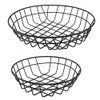 2Pcs Metal Snack Baskets Round French Fries Basket Holder Table