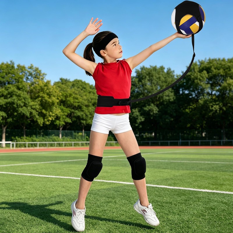 Hoemwarm Volleyball Gear Set 10Pcs Black Knee Pads Training Girls