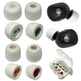 Memory Foam Tips for Sony WF-1000XM5 Replacement Earbuds Tips for WF-1000XM5 WF-1000XM4 Earbuds Case, 4 Pairs Gray