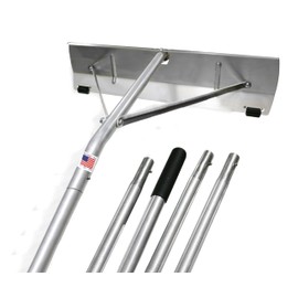 USA-Made Snow Roof Rake - 21 Feet with Shingle Saver Rollers