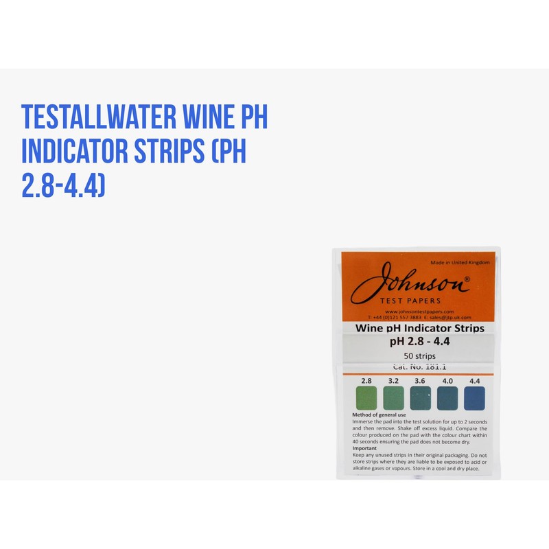 Johnson Test Papers Wine pH Indicator Strips (pH 2.8-4.4) from