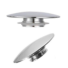 2PCS Basin Waste Easy Pop Up Bathroom Sink Push Button Click Clack Plug 66mm Sink Drain Plug Stopper Bathtub Sink Waste Plug Cap for Washbasin Kitchen Bathroom