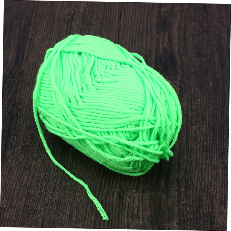 TEHAUX 50g Fluorescent Cotton Yarn Soft Chunky Knitting Yarn for