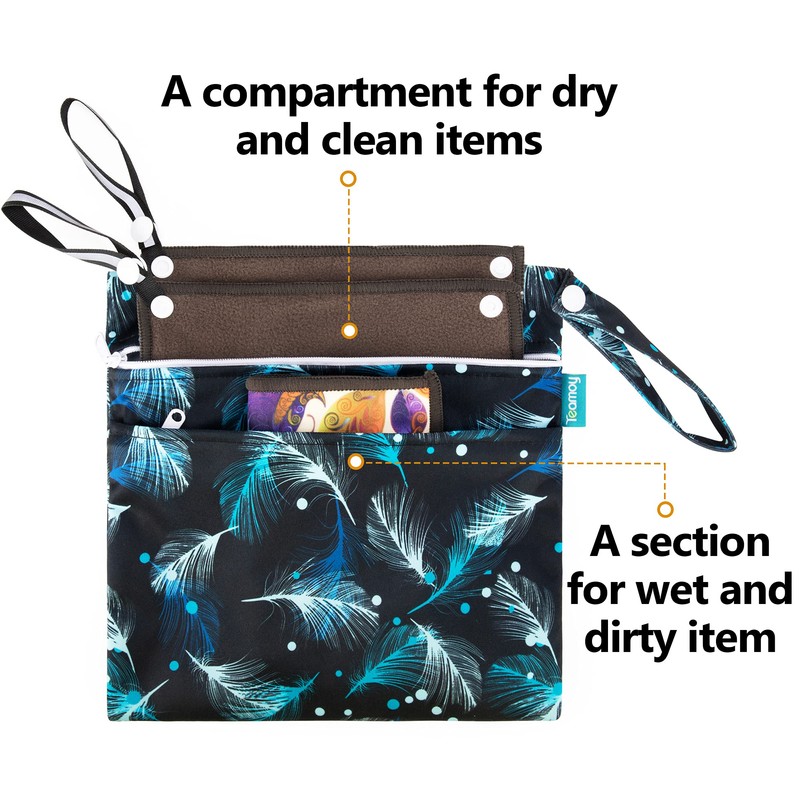 Teamoy 3Pcs Pee Cloth with Storage Bag, Reusable Pee Rag