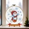 Design Works Crafts Snowman Counted Cross Stitch Kit with Hoop