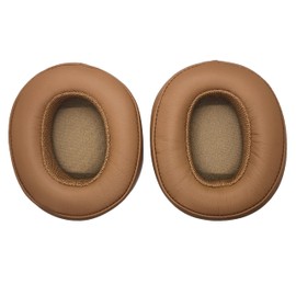REELOXY Replacement Protein Leather Earpads, Soft PU Leather Ear Pads Cushions for Skullcandy Crusher Wireless Crusher Evo ANC HESH 3.0 Over-Ear Headphones (Tan)