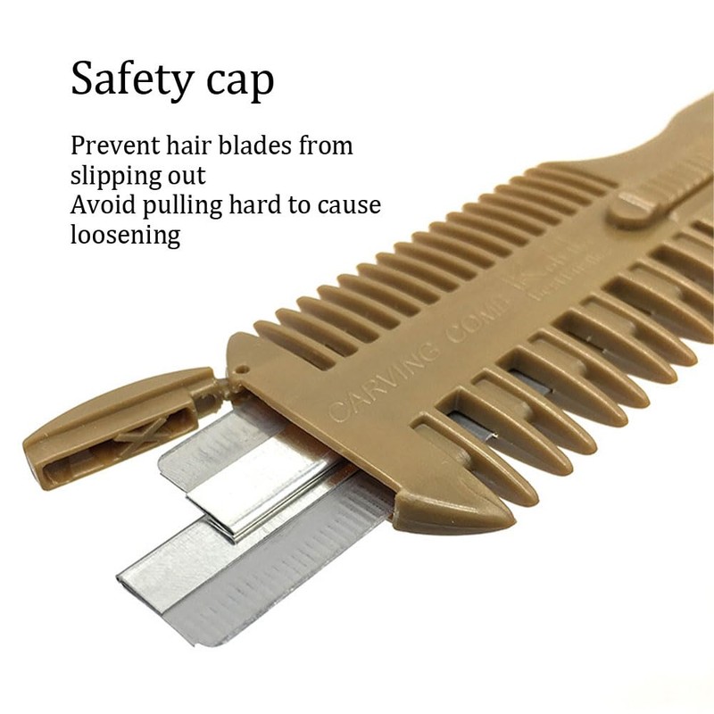 2 Pcs Dual Side Hair Thinning Comb Hair Razor Comb