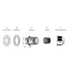 Aandxmok 60 Pack NPT 1/2" Thread 6-12mm,Black Nylon Waterproof Cable