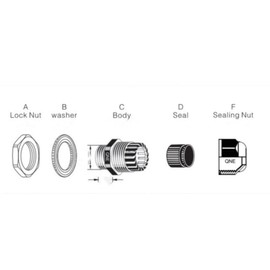 Aandxmok 60 Pack NPT 1/2" Thread 6-12mm,Black Nylon Waterproof Cable Gland, Made of PA66 Material,Waterproof Strain Relief Cord Connector Grip