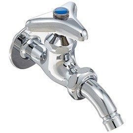SANEI Y123-13 Home Faucet for Washing Machines, Water Supply Hose Connection with Clicking