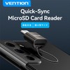 VENTION Gray USB Type C Micro SD Card Reader Small