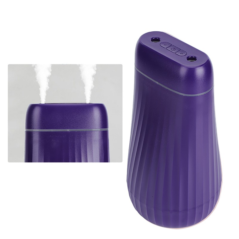 USB Ultrasonic Double Nozzle Air Humidifier Colorful Light Adjustable Humidifier