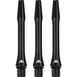 Mission Darts Alicross Stems | Premium Aluminium Shafts, 1 Set of 3 Stems, Black, Tweenie (S0718)