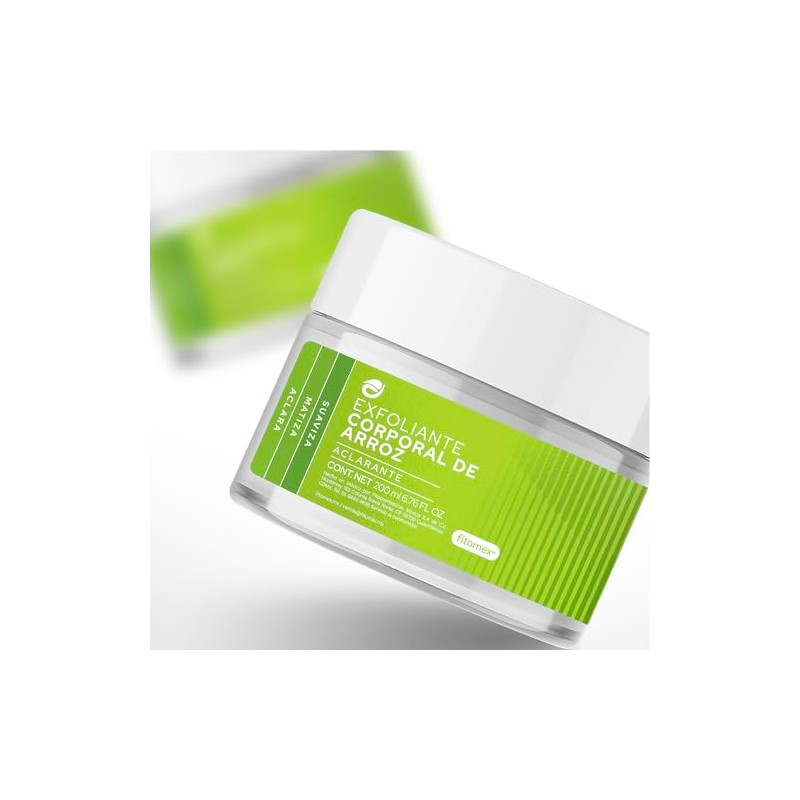 Exfoliante Corporal de Arroz, Aclarante Natural, 200 ml