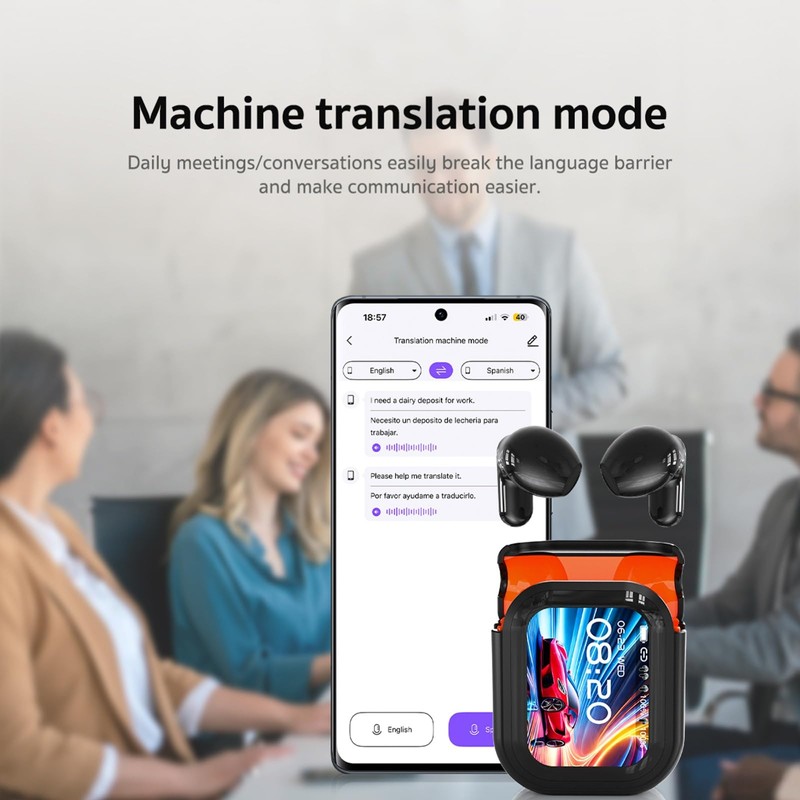 NE20 AI Translation Earbuds Real Time,165 Languages Translator Earbuds with
