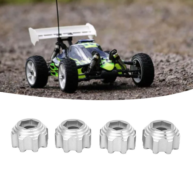 4pcs 8x32 to 17mm Hex Adapters for 8x32 3.8in Wheels