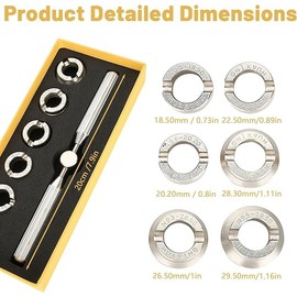 Watch Repair Tool Kit, Professional Watch Back Case Cover Opener Remover Wrench Dies Repairer Tool Set with Different Sizes Dies Repair Watchmaker Tool Set for Oyster Watch