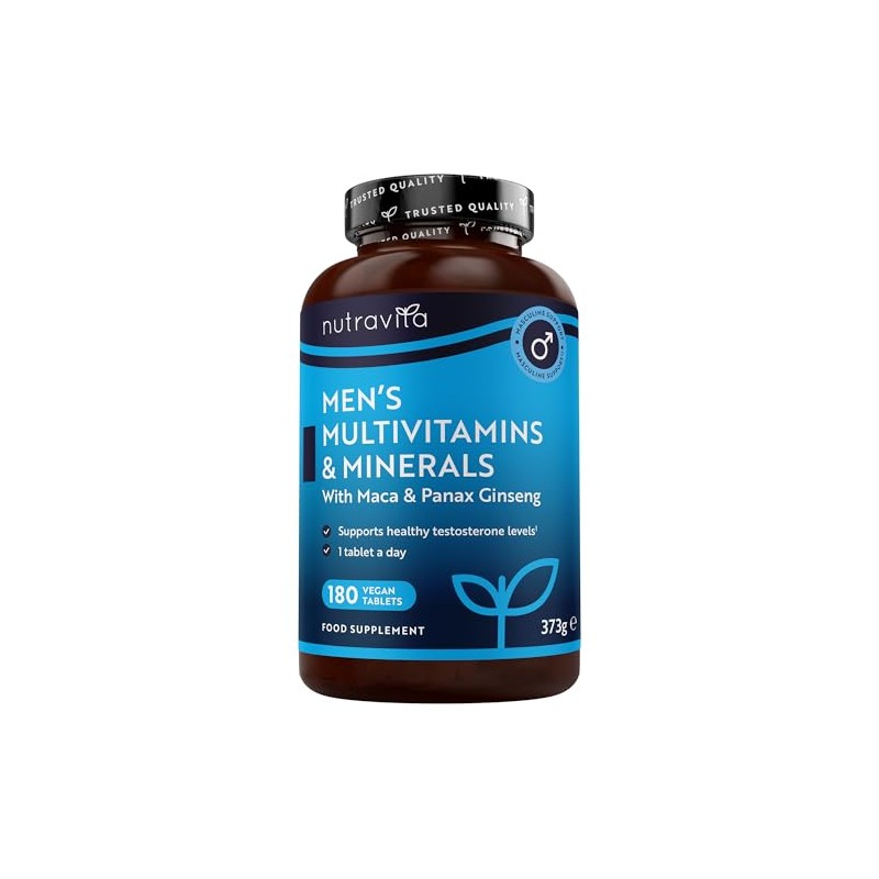 Nutravita Men's Multivitamins and Minerals - 180 Vegan Tablets