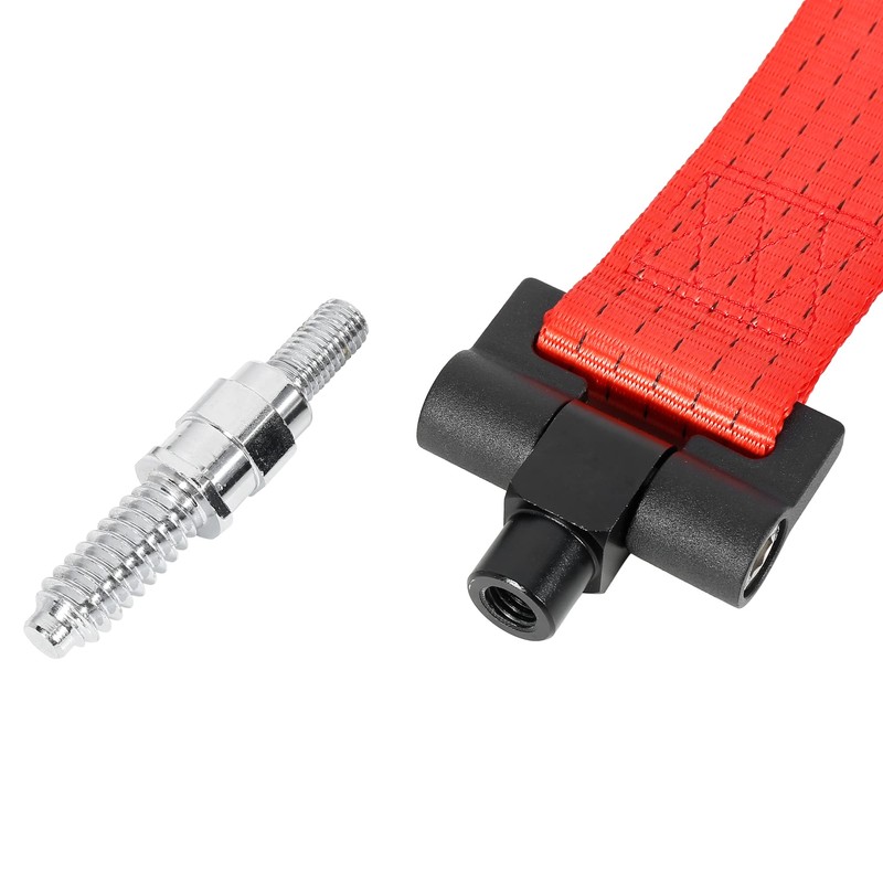 X AUTOHAUX Red Auto Car Vehicle Tow Towing Hook Front