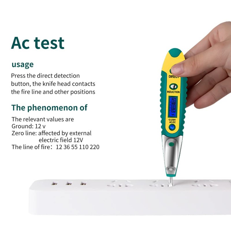 Fasizi 2Pcs Digital Test Pencil Tester Electrical Voltage Detector Pen