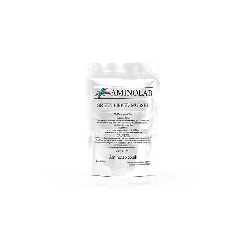Aminolab - Green LIPPED Mussel 5000mg 120 Capsules