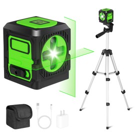 Green Laser Spirit Level Self Leveling Cross Line Laser Level with Tripod Adjustable Tripod for Building Floor Tiles Home Decoration