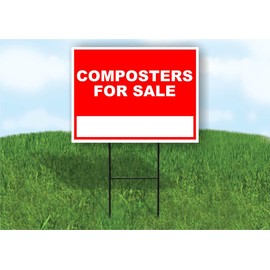 Composters for Sale-1 Write On Me Red 18x24 in Double Sided Yard Road Sign w/Stand