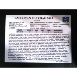 AMERICAN PHAROAH 2015 Star Horse - Triple Crown & Grand Slam winner trading card