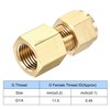 sourcing map Compression Tube Fitting G1/4 Female Thread x 6mm