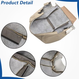 WFLNHB Artificial Leather Front Driver Side Bottom Seat Cover Tan Replacement for RX330 RX350 RX400h 2004-2009