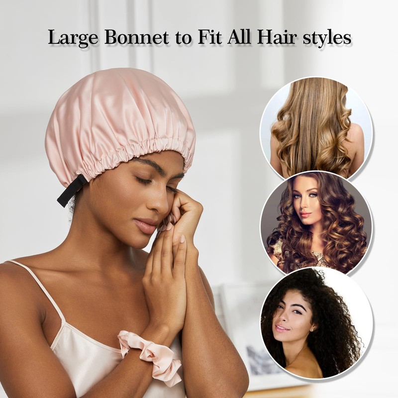 Satin Bonnet Silk Bonnet for Sleeping Women Double Layer Hair