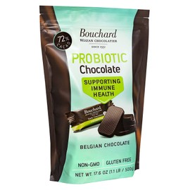 Bouchard Probiotics Belgian Chocolate Dark 72% Cacao (1.1 LB / 500 G) (2 Pack)