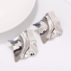Geometric Texture 3D Large Metal Simple Modern Ripple Crumpled Earrings