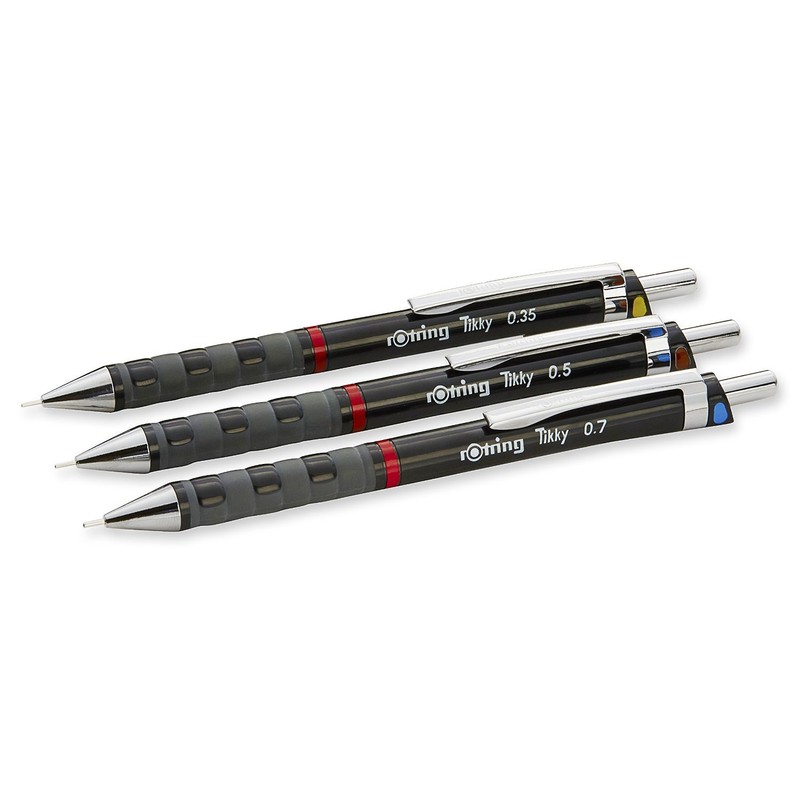 rOtring Tikky Set of 3 with Colour Code 0.35/0.5/0.7 mm