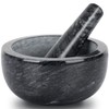 Tera Marble Mortar and Pestle Set Large Solid Stone Grinder