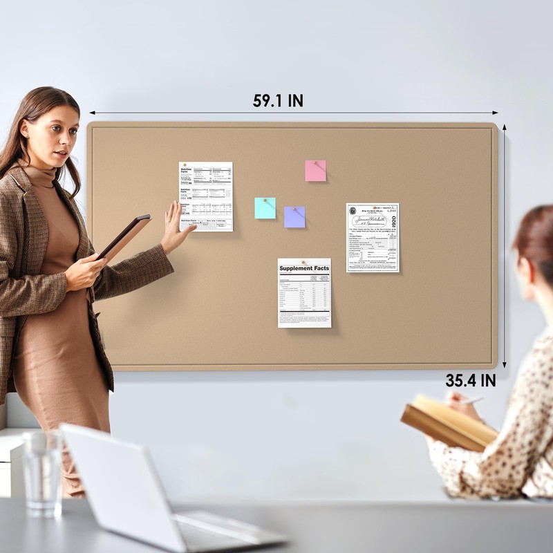 MaxGear Extra Large Bulletin Board 60" x 36", Foldable Felt
