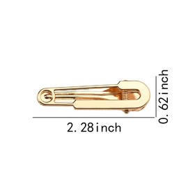 Gold Hair Pin Clips for Women Girls Aesthetic Safety Pin Clips for Hair Barrettes Hair Pins Alligator Clips Y2K Metal Hair Clips Hairpin for Thick Thin Hair10 PCS Punk Styling Hair Accessories