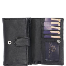 The Skandinavian Brand Leather Wallet Black, black, Backpack
