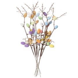 Ciieeo 10pcs Easter Branch House Accessories for Home Indoor Decor Spring Floral Branches Easter Egg Centerpiece Easter Egg Twig Picks Home Accents Decor Egg Stem Branch Wreath Spot Foam
