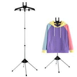 33-63 Inch Adjustable T Shirt Display Adult for Vendors Metal T Shirt Display Stand Height Adjustable Shirts Rack Portable Hanging Clothes Displays for T-Shirts Clothing Dress Garment Coat Retail